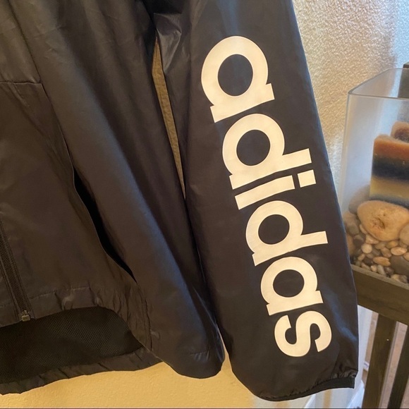 ADIDAS Women Black Full Zip Hoodie Lightweight Jacket Size Small - Picture 2 of 8
